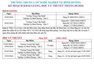 Ke Hoach Khai Giang, Hoc Ly Thuyet Thang 5